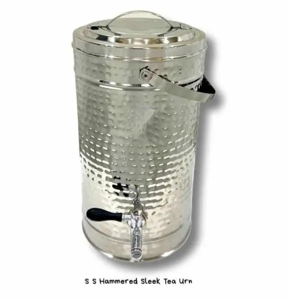 10L Double-Wall Insulated Stainless Steel Hammered Tea/Coffee Urn 1