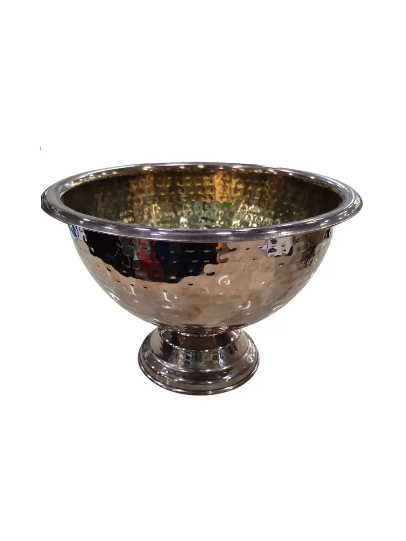 11-Inch Rose Gold Hammered Stainless Steel Punch Bowl – 3L Modern Serving Vessel 1
