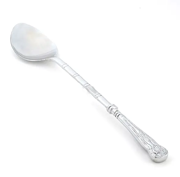 13-Inch Stainless Steel Embossed Buffet Serving Spoon 1