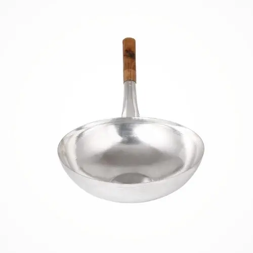 14-Inch Stainless Steel Chinese Wok Featuring Solid Wood Handle – 35.5 Cm Diameter 1