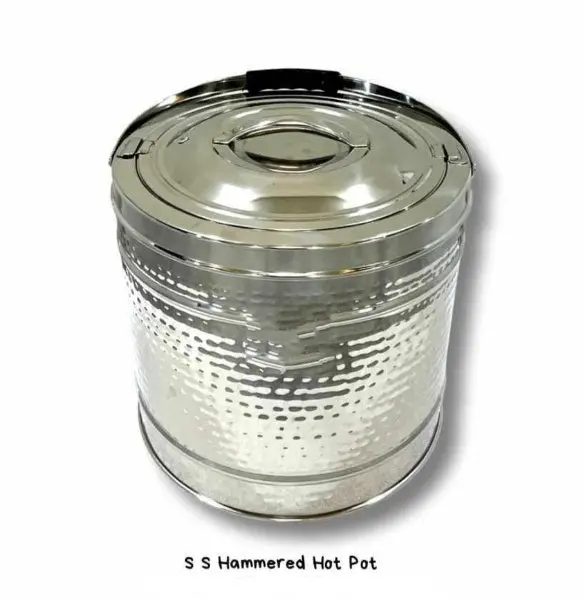 15L Catering-Specific Stainless Steel Hammered Food Carrying Hot Pot 1