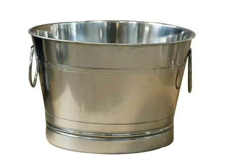 18" Stainless Steel Round Party Bucket – Ergonomic Handle Design, Durable Build 1