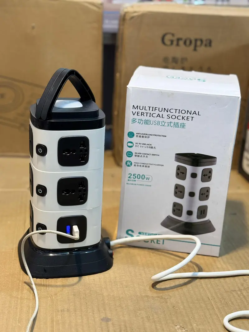 2500W Multi-Outlet Power Strip – Surge-Protected, Heavy-Duty Extension Board 1
