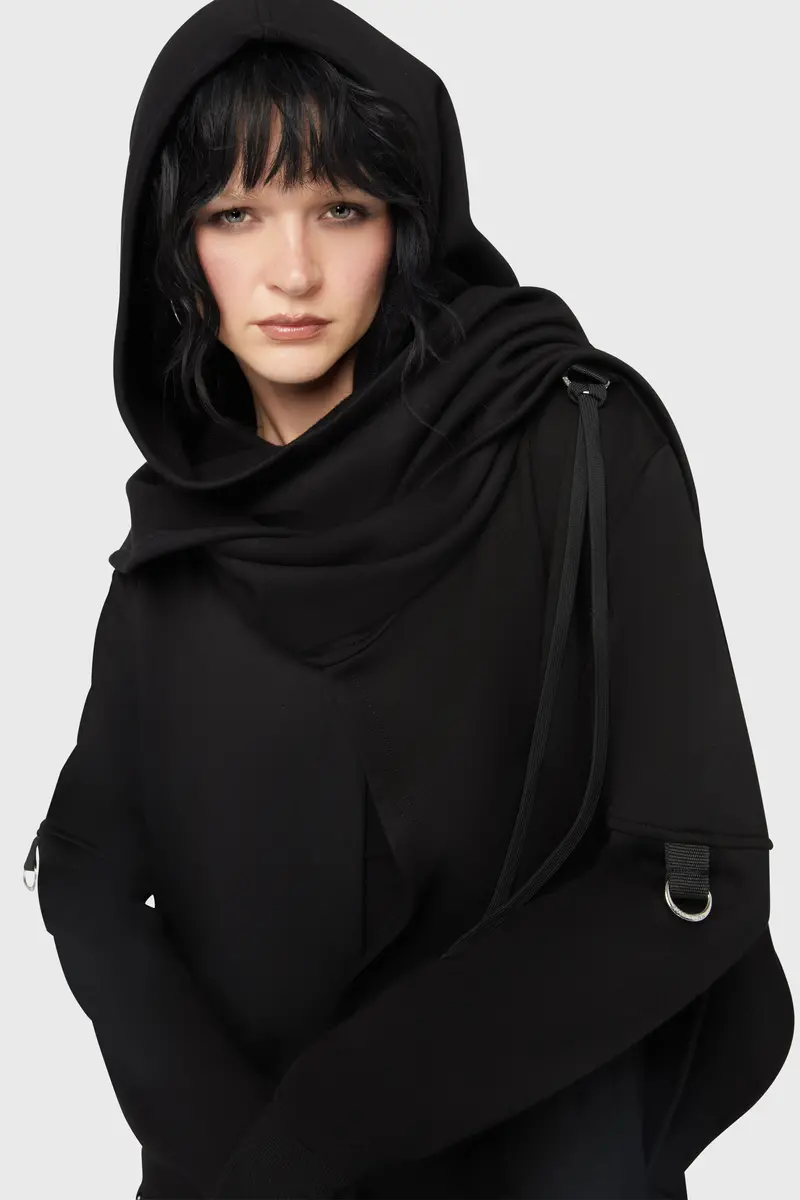 Assassin’S Hooded Open-Front Cardigan 1
