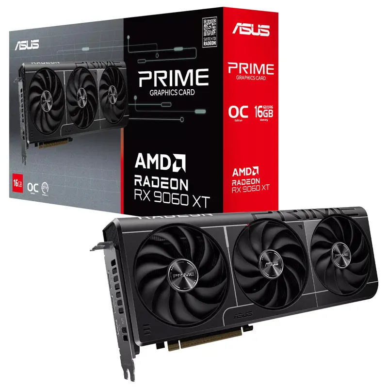 Asus Prime Radeon Rx 9060 Xt Oc Graphics Card – 16Gb Gddr6 1