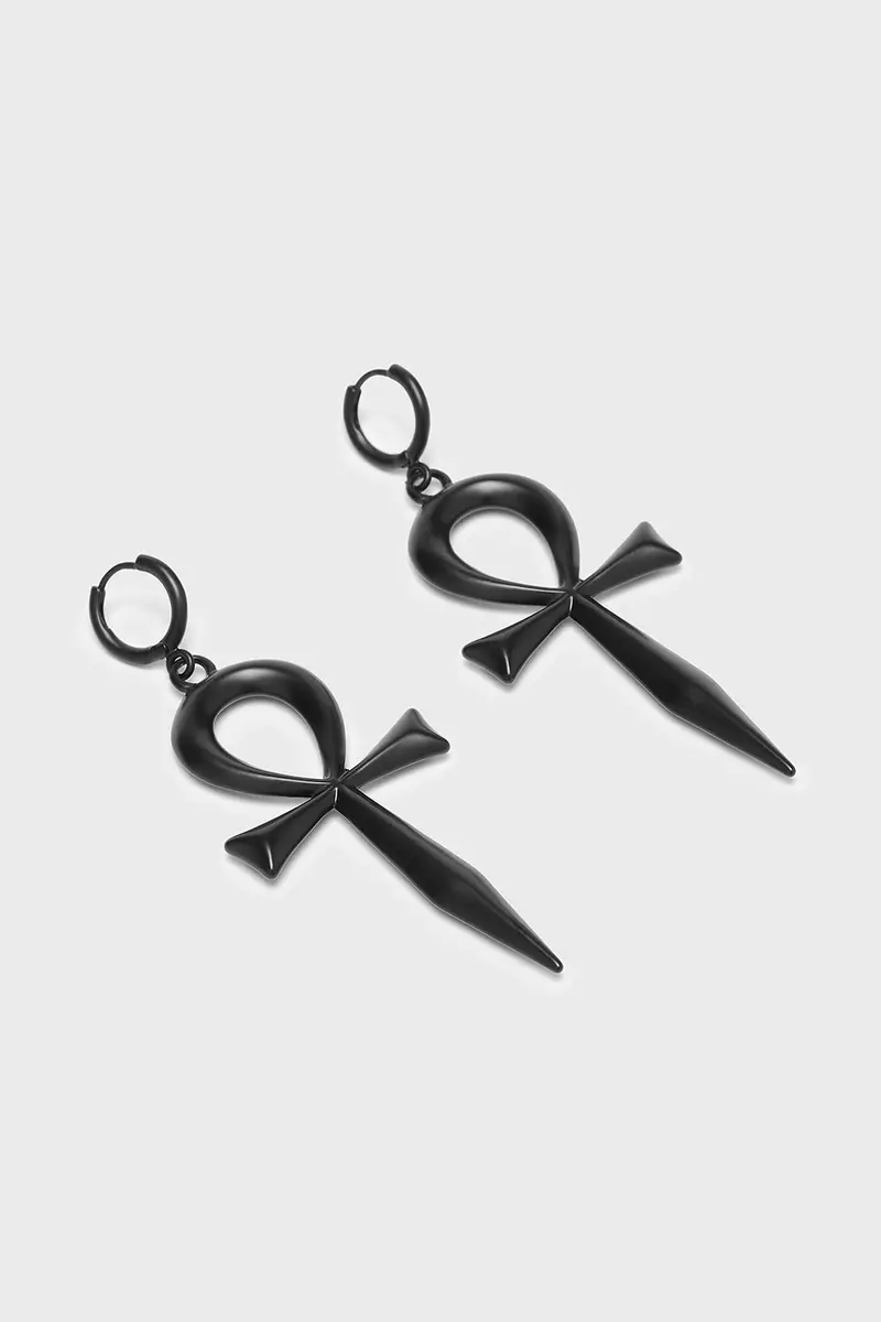 Black Resurrection-Themed Earrings 1