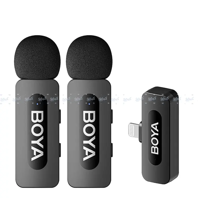 Boya By-V2 Lightning Wireless Microphone Kit – 2.4Ghz Dual-Channel Portable System 1