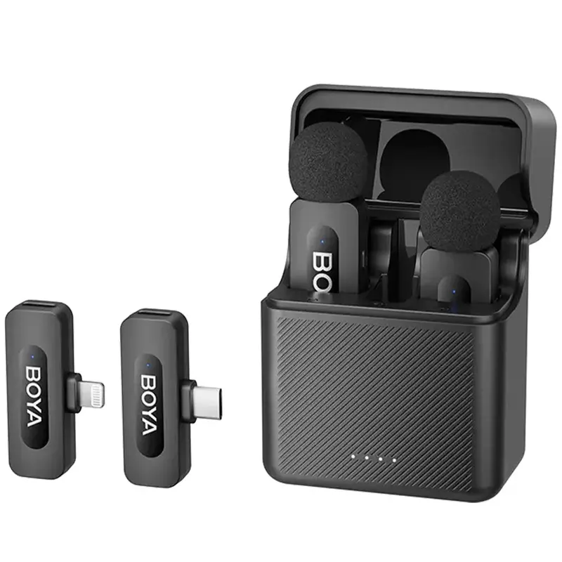 Boya By-V3 Combo Wireless Microphone Kit – 2-In-1 Dual-Channel 2.4Ghz System 1