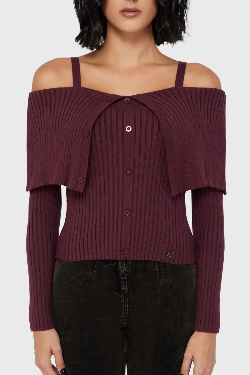 Dusk Empress Purple Knit Top 1