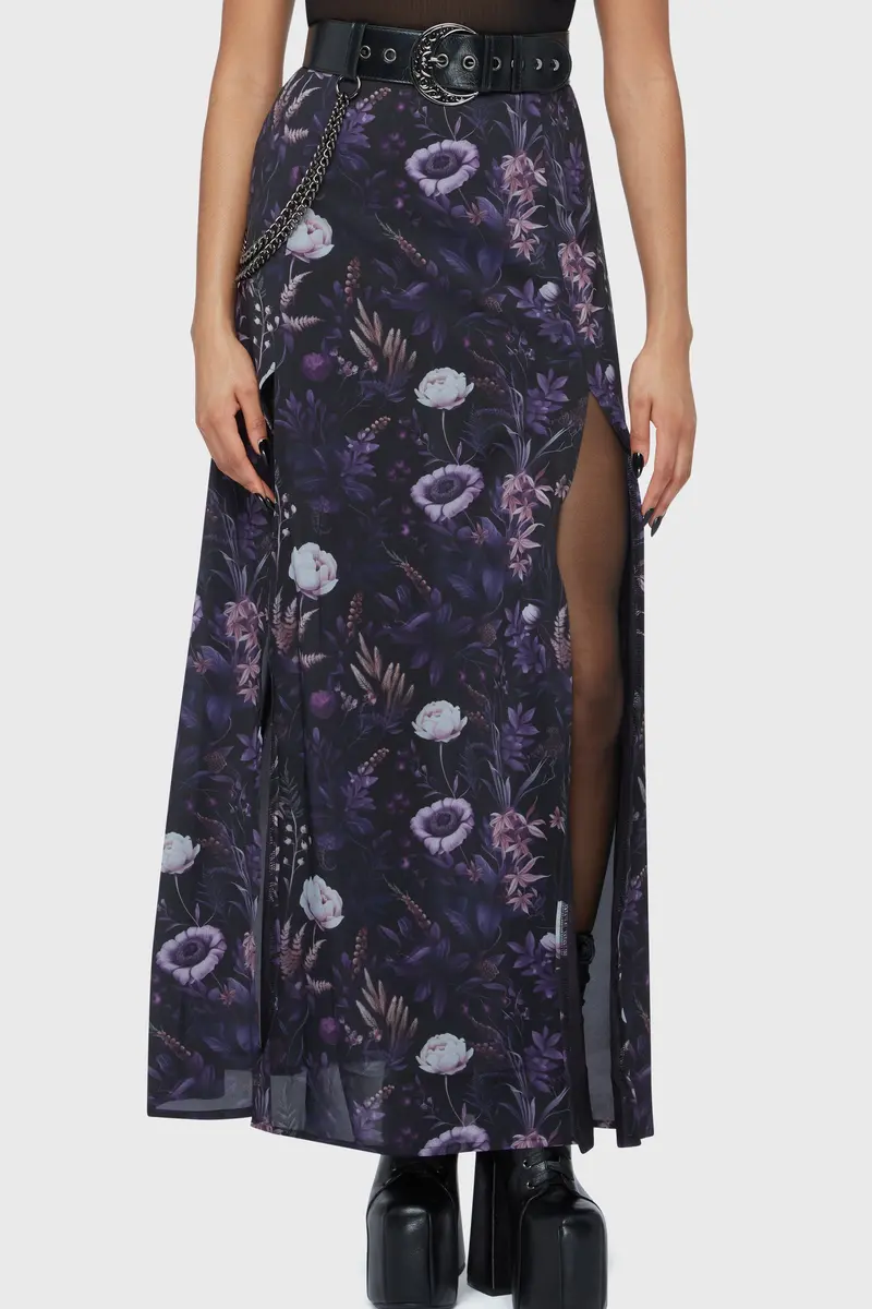 Dusk'S Garden Tiered Maxi Skirt 1
