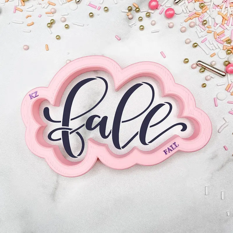 'Fall' Design Cookie Cutter And Stencil Kit (Style 1) 1