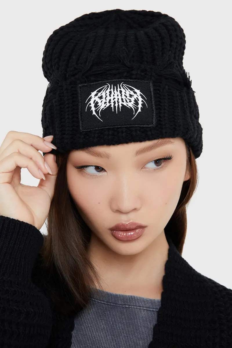 Forsaken Ribbed Knit Beanie 1