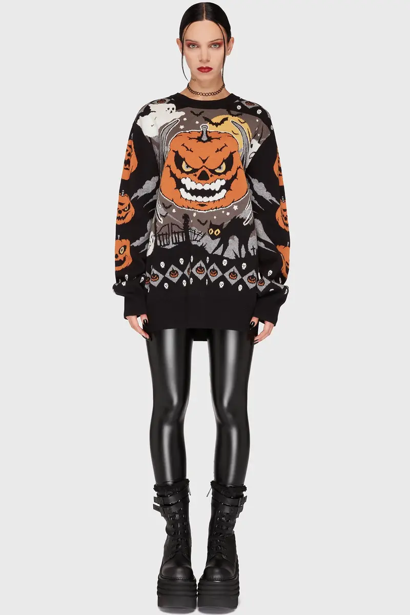 Halloween Forever Festive Crewneck Sweater 1
