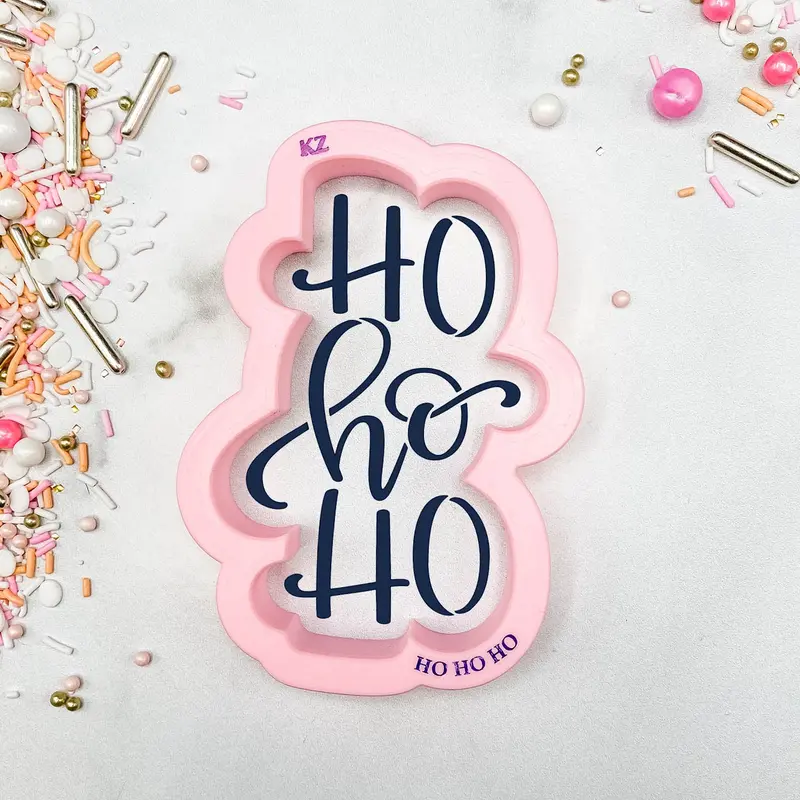 'Ho Ho Ho' Christmas Cookie Cutter And Stencil Kit 1