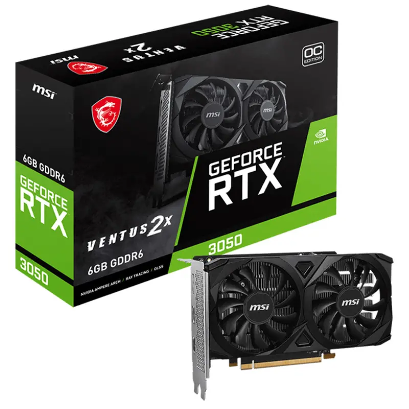 Msi Geforce Rtx 3050 Ventus 2X Oc – 6Gb Gddr6 Entry-Level Gaming Gpu 1