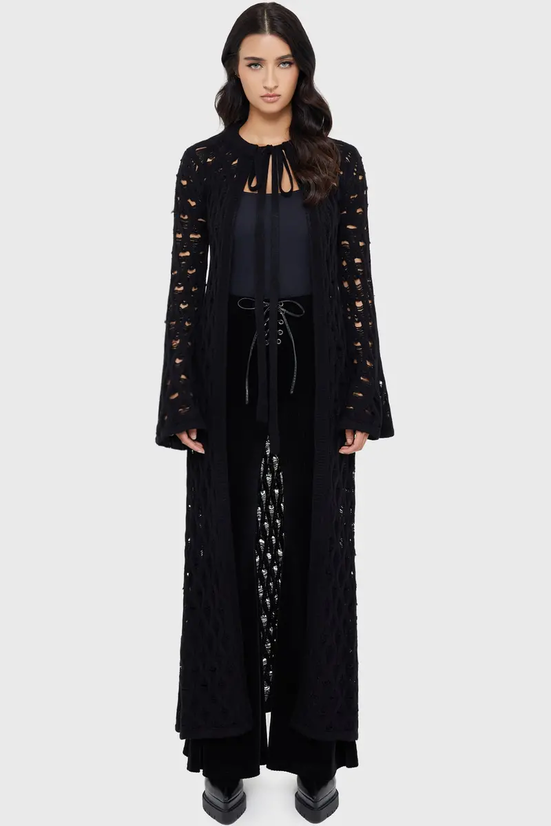 Nymeria Gothic Black Cardigan 1