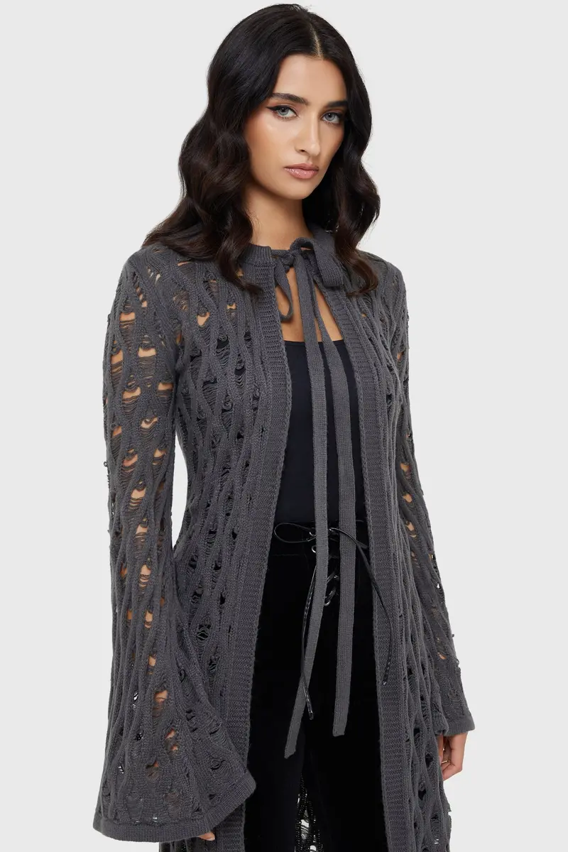 Nymeria Grey Knit Cardigan 1