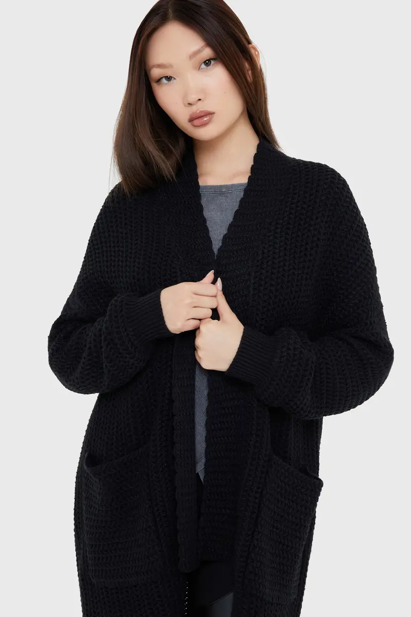 Onyx Cloud Open-Front Cardigan – Lightweight Layering Piece 1