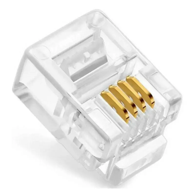 Skyteck Pack Of 100 Rj11 Plastic Telephone Cables 1