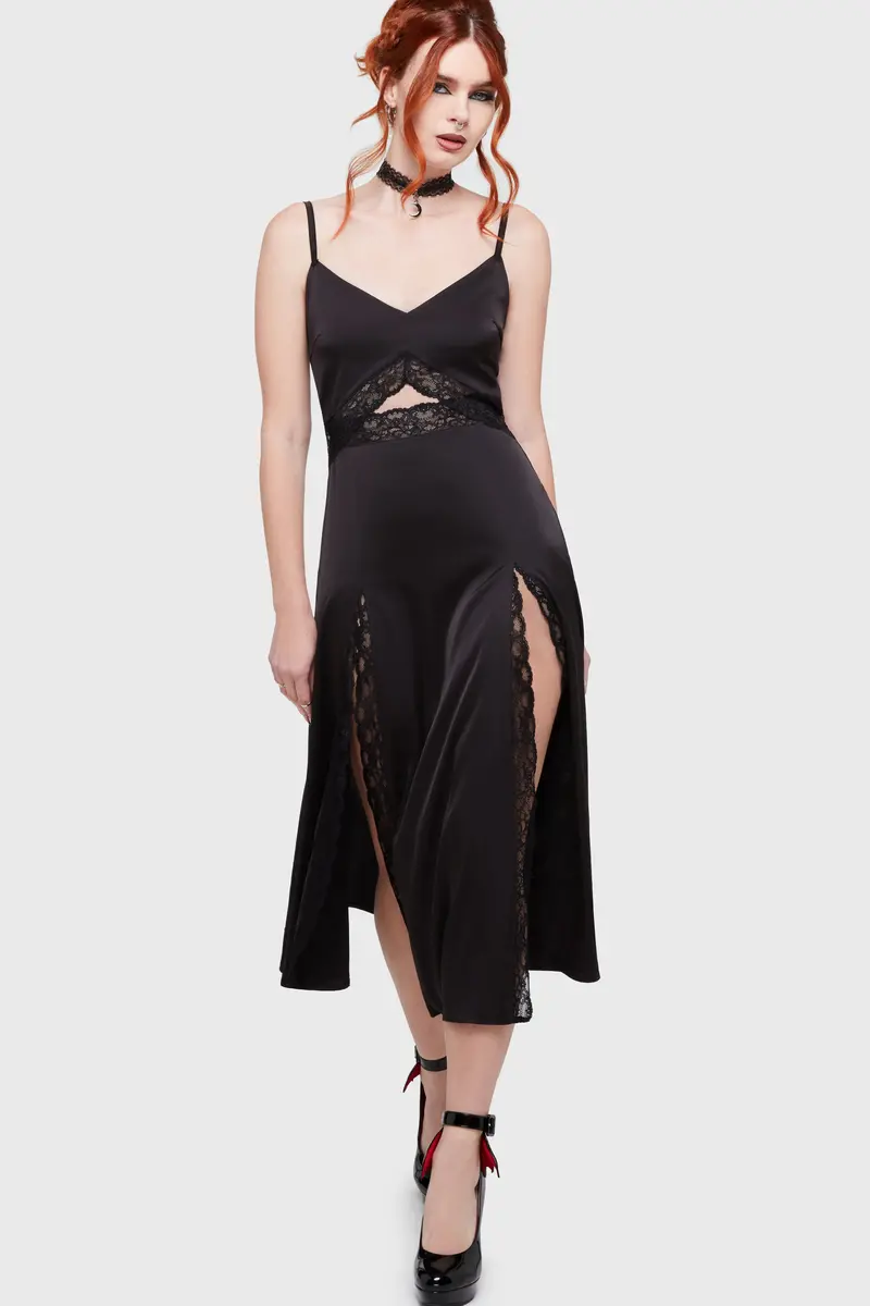 Twilight Waltz Midi Dress – Flowy Sleeveless Silhouette 1